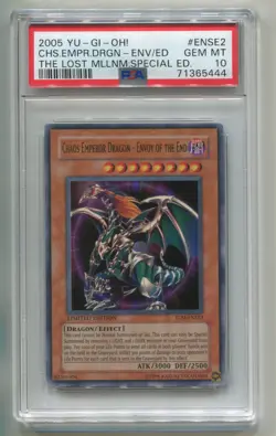 2005 KONAMI YU-GI-OH CHAOS EMPEROR DRAGON TLM-ENSE2 ULTRA RARE HOLO PSA 10 B P1 - Image 1