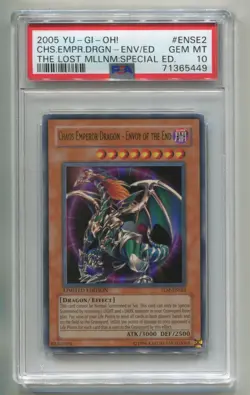 2005 KONAMI YU-GI-OH CHAOS EMPEROR DRAGON TLM-ENSE2 ULTRA RARE HOLO PSA 10 A P1 - Image 1