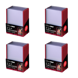 Ultra Pro Toploader Rosso Red bustine protettive proteggi carte Pokemon Yugioh - Image 1