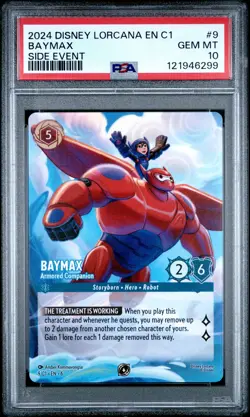 DISNEY LORCANA EN C1-LORCANA CHALLENGE PROMO BAYMAX - ARMORED COMPANION PSA 10 - Image 1