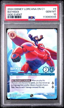 DISNEY LORCANA EN C1-LORCANA CHALLENGE PROMO BAYMAX - ARMORED COMPANION PSA 10 - Image 1