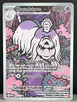Houndstone 145/132 Illustration Rare Mega Evolution Pokemon Card - Image 1
