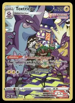 Pokemon Cards Toxtricity GG09/GG70 Crown Zenith Galarian Gallery Holo LP *2 - Image 1