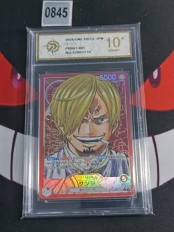 Sanji PRB01-001 L ONE PIECE Card The Best PRB-01Japanese-P gold 10 - Image 1
