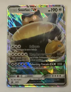Pokemon Snorlax GX Promo Holo Card SM Black Star SM05 190 HP - Image 1