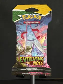 Pokemon Evolving Skies Booster Pack 10 Cards English 2021 - Image 1