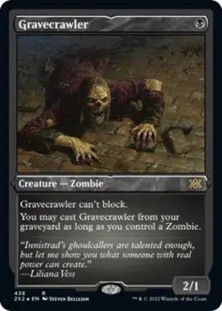 MTG English Gravecrawler (Foil Etched) NM Foil Double Masters 2022 - Image 1