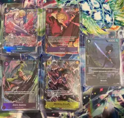 Reserved Custom One Piece Card Lot of 5 Alt Art Sanji, Brook, Luffy And Zoro - Image 1