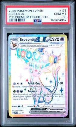 2025 POKEMON SVP EN-SV BLACK STAR PROMO #175 ESPEON EX PSA 10 - Image 1