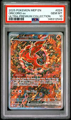 2025 POKEMON MEP EN-ME BLACK STAR PROMO #024 ORICORIO EX PSA 10 - Image 1