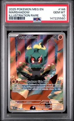 2025 POKEMON MEG EN-MEGA EVOLUTION ILLUSTRATION RARE #146 MARSHADOW PSA 10 - Image 1