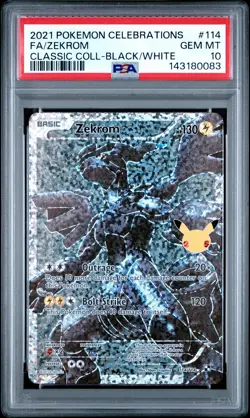 2021 POKEMON CELEBRATIONS CLASSIC COLLECTION #114 FULL ART/ZEKROM PSA 10 - Image 1