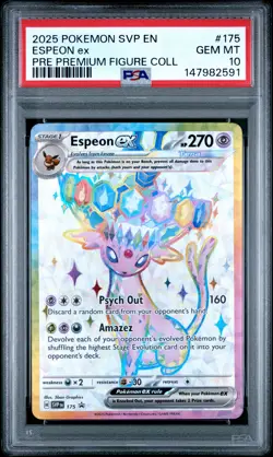 2025 POKEMON SVP EN-SV BLACK STAR PROMO #175 ESPEON EX PSA 10 - Image 1