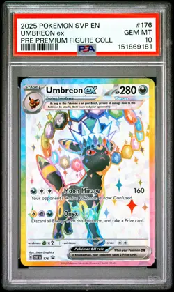2025 POKEMON SVP EN-SV BLACK STAR PROMO #176 UMBREON EX PSA 10 - Image 1