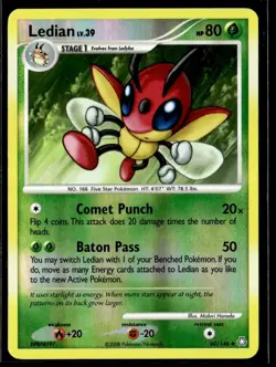 2008 Diamond & Pearl - Legends Awakened Ledian Stage 1/Uncommon #60 - Image 1