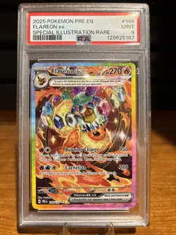 POKEMON TCG - PRISMATIC EVOLUTIONS - FLAREON EX 146/131 - PSA 9 - Image 1