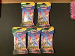 Evolving skies hanger pack Pokemon sealed booster pack Sword and Shield x 5 - Image 1