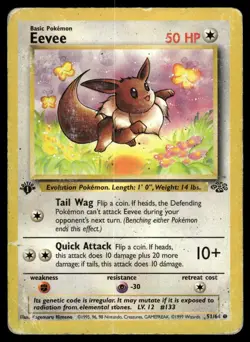 Eevee 51/64 Jungle Common Pokemon - Image 1