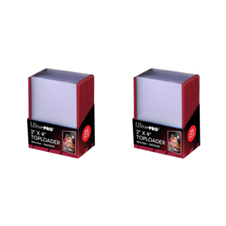 Ultra Pro Toploader Rosso Red bustine protettive proteggi carte Pokemon Yugioh - Image 1