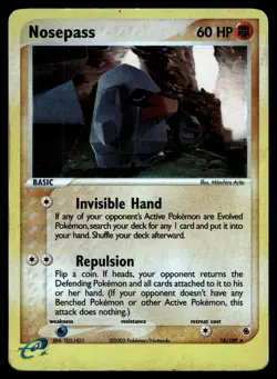 Nosepass 18/109 Ruby & Sapphire Reverse Holo Rare Pokemon - Image 1