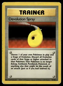 Devolution Spray 72/102 Base Set Rare Pokemon - Image 1