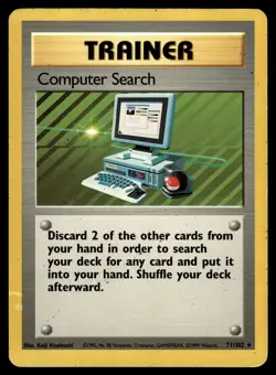 Computer Search 71/102 Base Set Rare Pokemon - Image 1