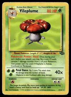 Vileplume 31/64 Jungle Rare Pokemon - Image 1