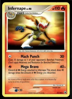 2008 Diamond & Pearl - Majestic Dawn Infernape Stage 2/Rare #22 - Image 1