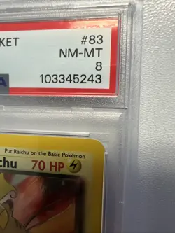 Pokemon Dark Raichu Team Rocket 1st Edition Holo Secret Rare #83 PSA 8 - Image 4