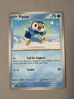 Pokemon TCG * Phantasmal Flames * 27/94 Piplup Common * FRESH PK - Image 1