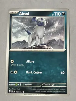 Pokemon TCG * Phantasmal Flames * 63/94 Absol Common * FRESH PK - Image 1