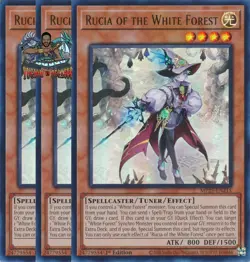 Yugioh! 3x Rucia of the White Forest MP25-EN215 Ultra Rare 1st Ed NM - Image 1