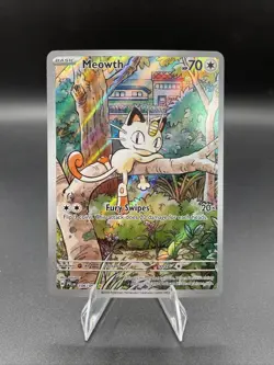 Pokemon Meowth 106/094 – Phantasmal Flames – English IR (Illustration Rare) - Image 1