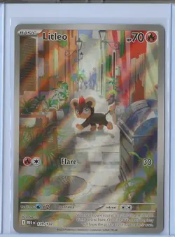 Pokemon TCG Litleo IR 139/132 Illustration Rare Pokemon Card Mega Evolution - Image 1