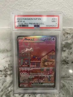 2023 Pokemon MEW EX #053 Black Star Promo S&V 151 Ultra-Premium Coll. PSA 9 - Image 1