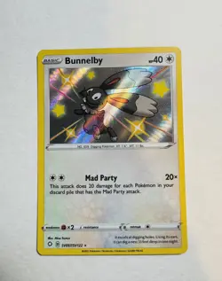 Pokemon TCG Shiny Bunnelby SV097/SV122 Shining Fates Shiny Vault Rare Holo - Image 1