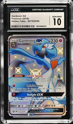 Gardevoir GX Pokemon (2019) Hidden Fates SV75/SV94 CGC GEM MINT 10 - Image 1