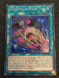 Yugioh Nightmare Pain 25LP-EN005 Emblazoned Secret Rare Near Mint - Image 1