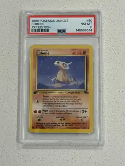 1999 POKEMON JUNGLE 1ST EDITION #50 CUBONE PSA 8 JUNGLE FREE SHIPPING FRESH GRAD - Image 1