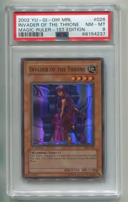 2002 YU-GI-OH MAGIC RULER INVADER OF THE THRONE MRL-026 1ST ED HOLO PSA 8 P1 - Image 1