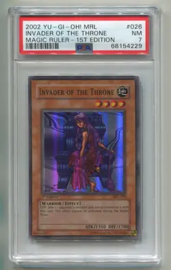 2002 YU-GI-OH MAGIC RULER INVADER OF THE THRONE MRL-026 1ST ED HOLO PSA 7 A P1 - Image 1