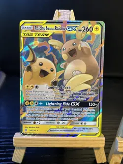 Raichu Alolan Raichu GX Holo Card 54/236 Unified Minds Tag Team NM + Japanese - Image 2