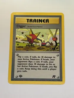 Digger 1st Edition Team Rocket 75/82 Common TCG Vintage WoTC Pokemon Card NM - Image 1