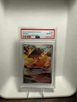 Magby 186/182 Pokemon Paradox Rift Illustration Rare Card PSA 10 - Image 1