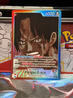 Portgas D Ace OP13-002 Alt Art Leader Carrying On His Will One Piece English NM - Image 1