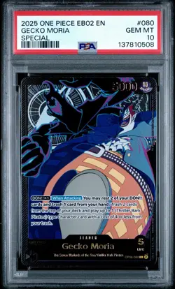 2025 ONE PIECE EB02 GECKO MORIA SPECIAL PSA 10 - Image 1