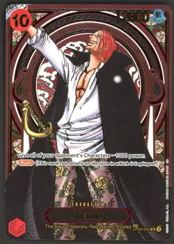 2025 One Piece OP13 ENGLISH 3rd Anniversary Gold #004 Shanks - Image 1