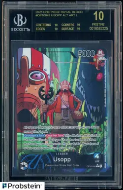 2025 One Piece Royal Blood #OP10042 Usopp Alt Art Leader BGS 10 BLACK LABEL - Image 1