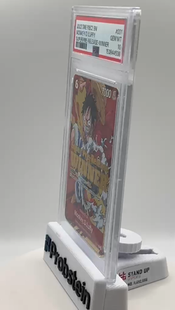 2022 One Piece EN Super Pre-Release Winner #001 Monkey D Luffy PSA 10 GEM MINT - Image 2