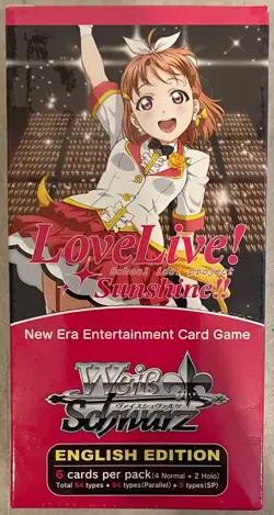 2017 WEISS SCHWARZ LOVE LIVE! SUNSHINE!! EXTRA BOOSTER ENGLISH 6 PK SEALED BOX D - Image 1